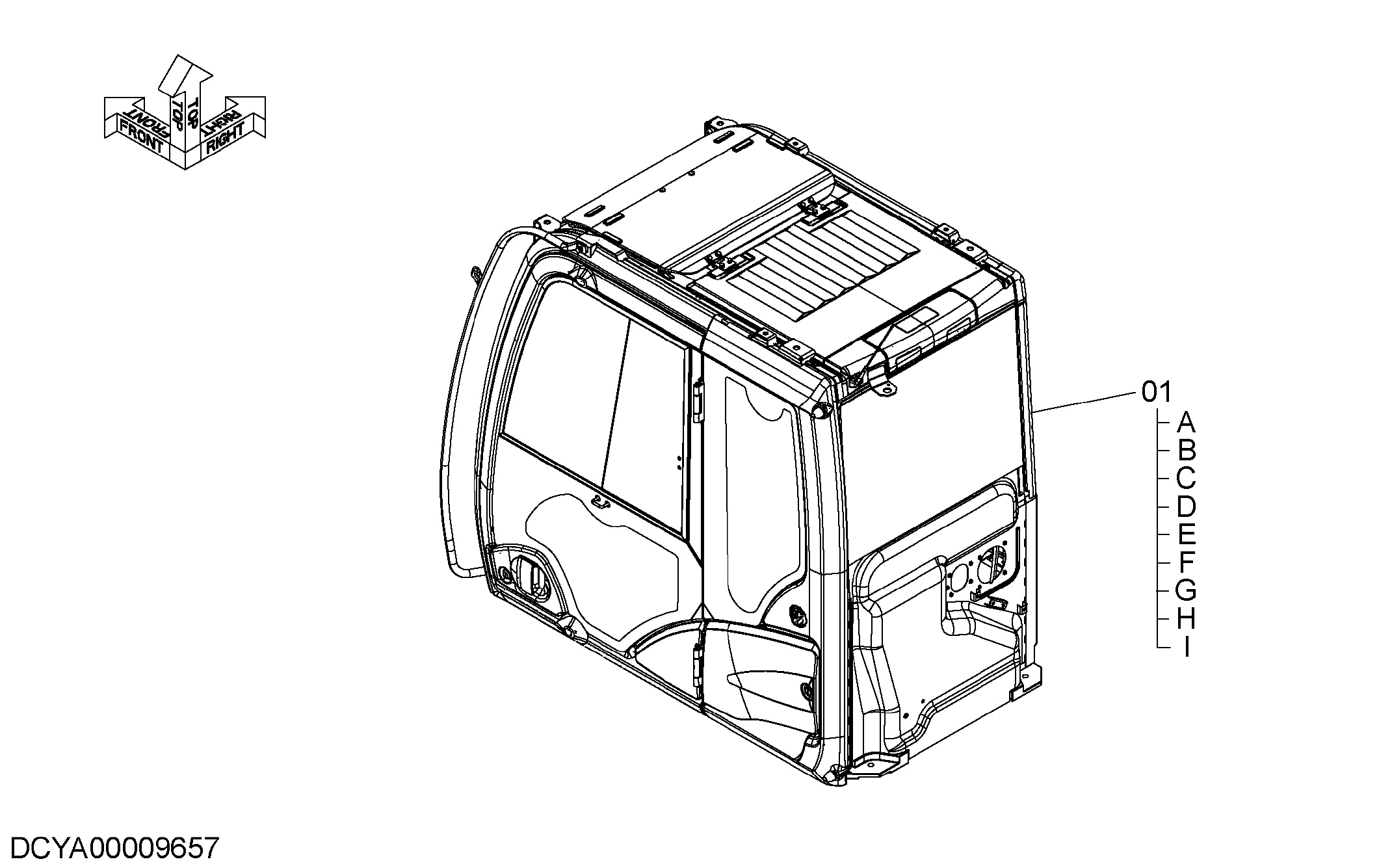 Схема Кабина (мобиле коммуникатионс) HITACHI ZX250LCN-5B