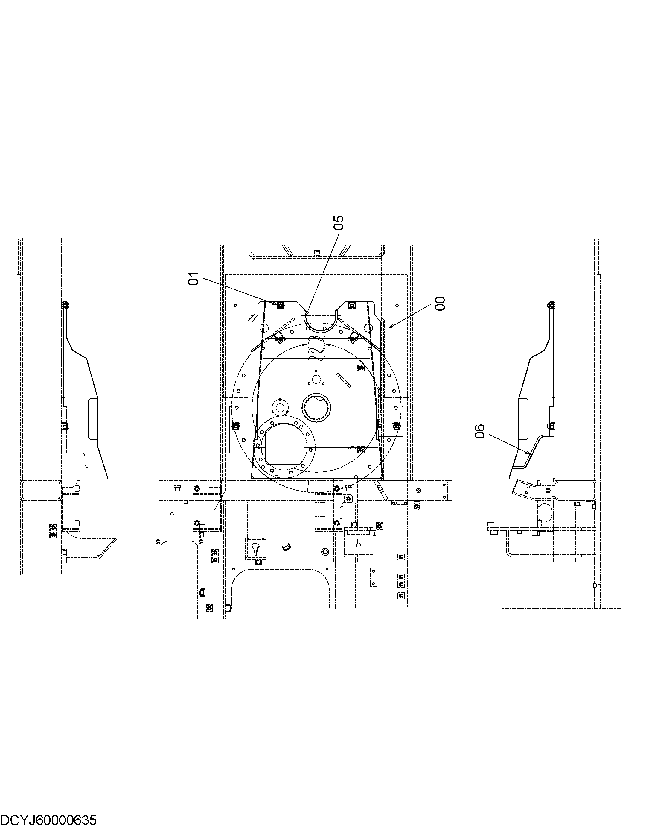 Схема Механизм поворота крышка HITACHI EG65R-3