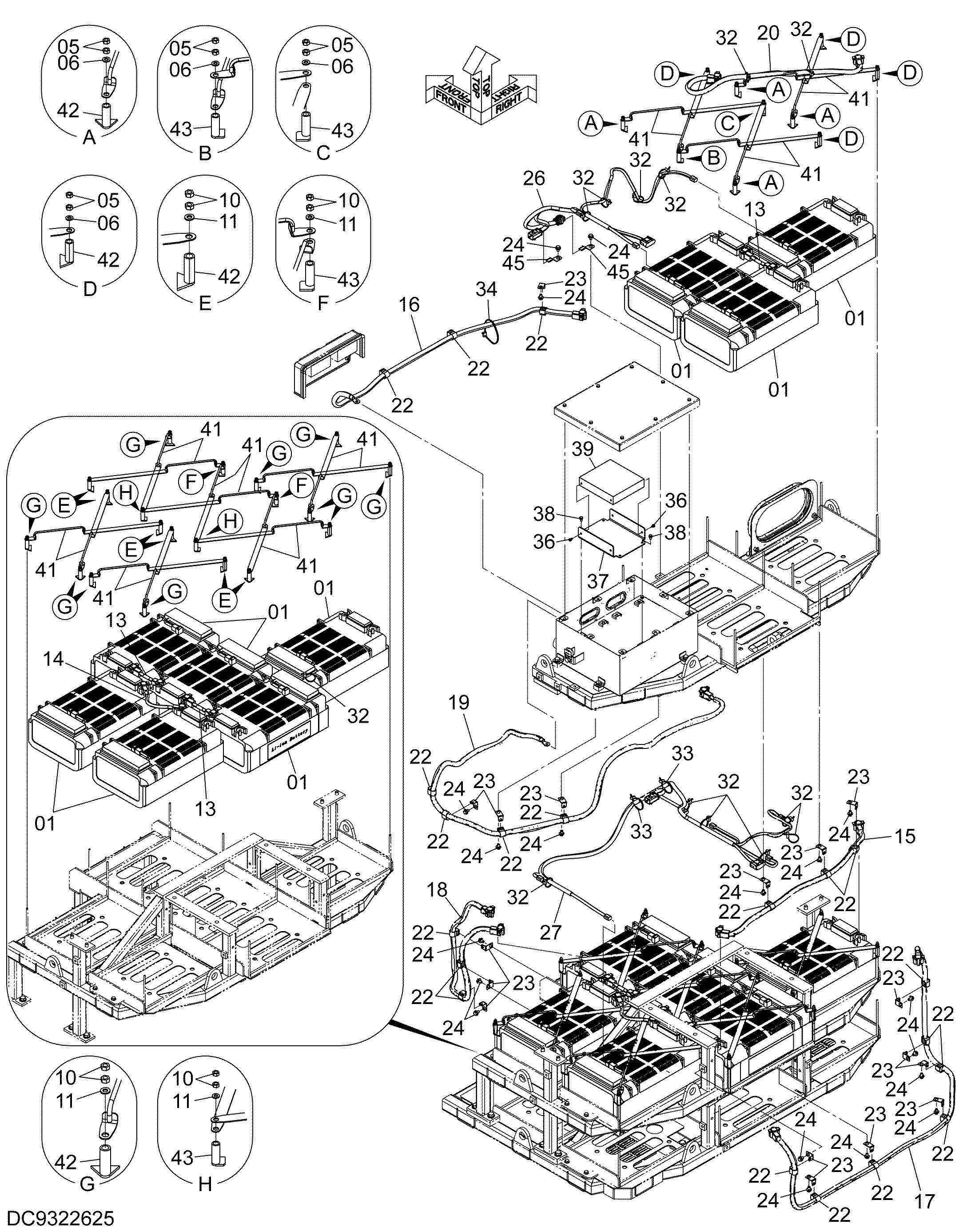 Схема Аккумулятор (OP) HITACHI ZX35B