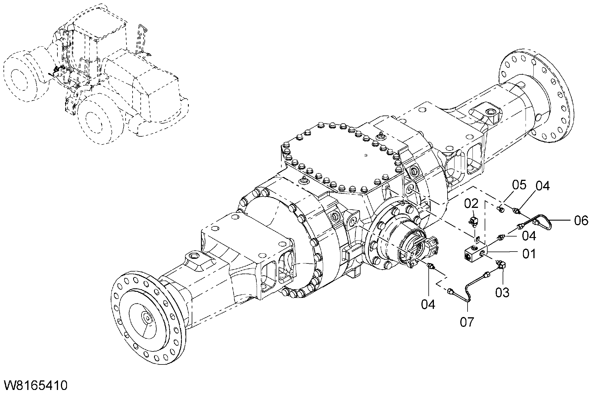 Схема Тормоз трубопроводы(1) HITACHI ZW220