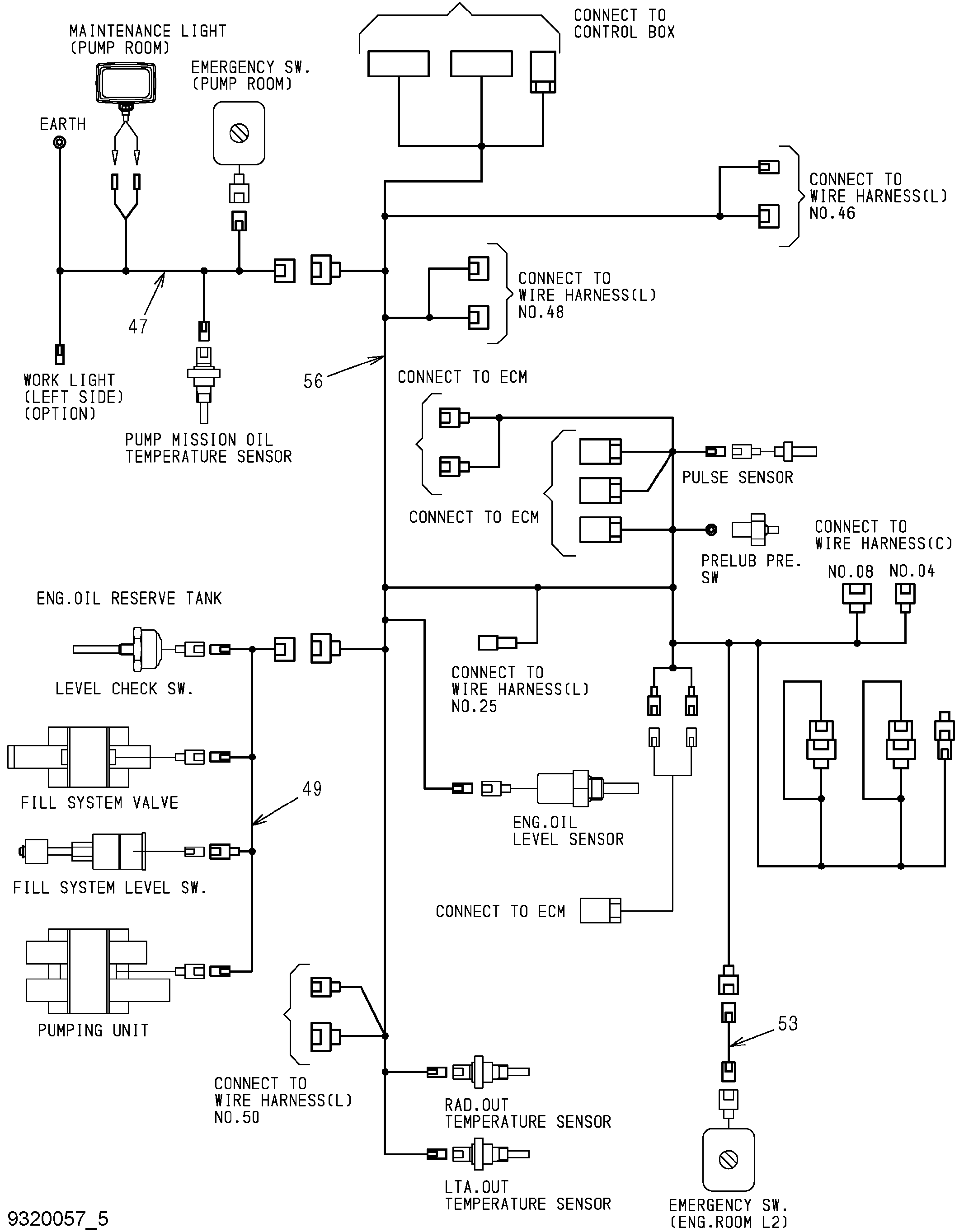 Схема Провод жгут проводов (левый)(5) HITACHI EX5600-6LD