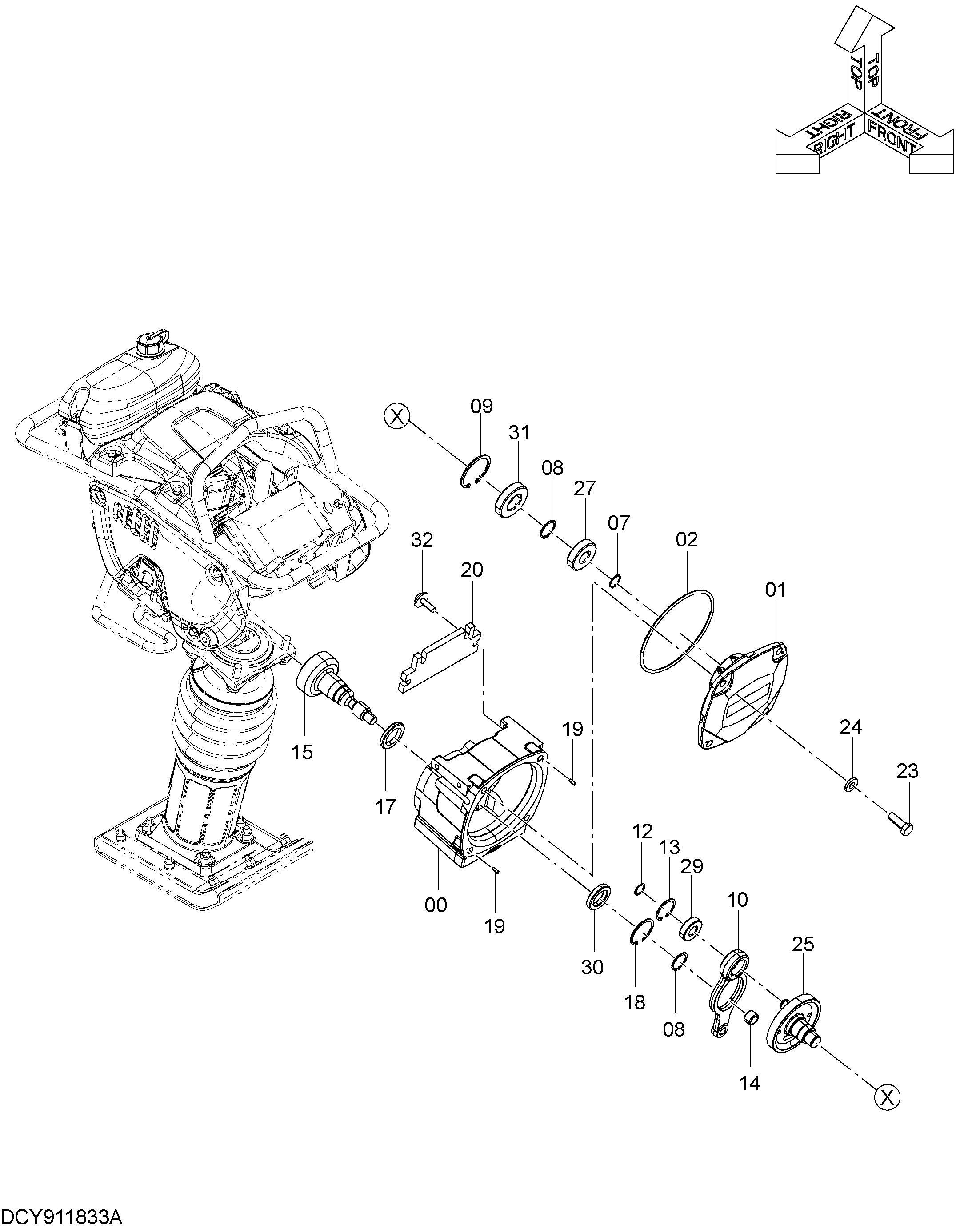 Схема Кранк блок HITACHI ZV65R