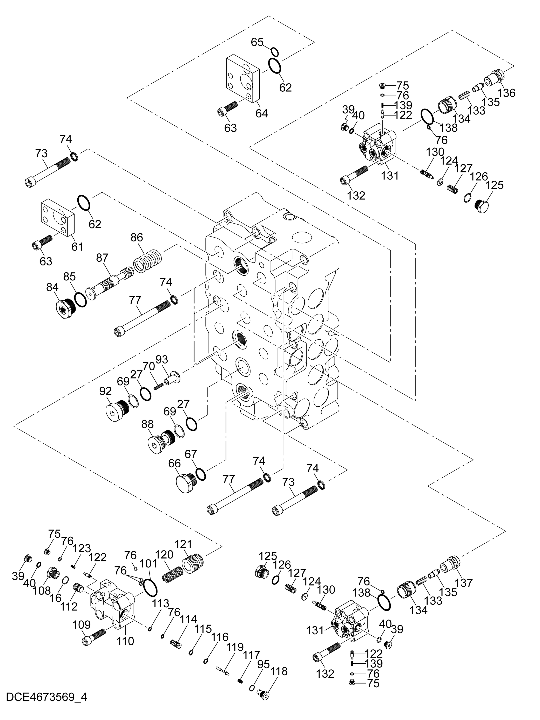 Схема Гидрораспределитель (4/4) HITACHI ZX470H-3