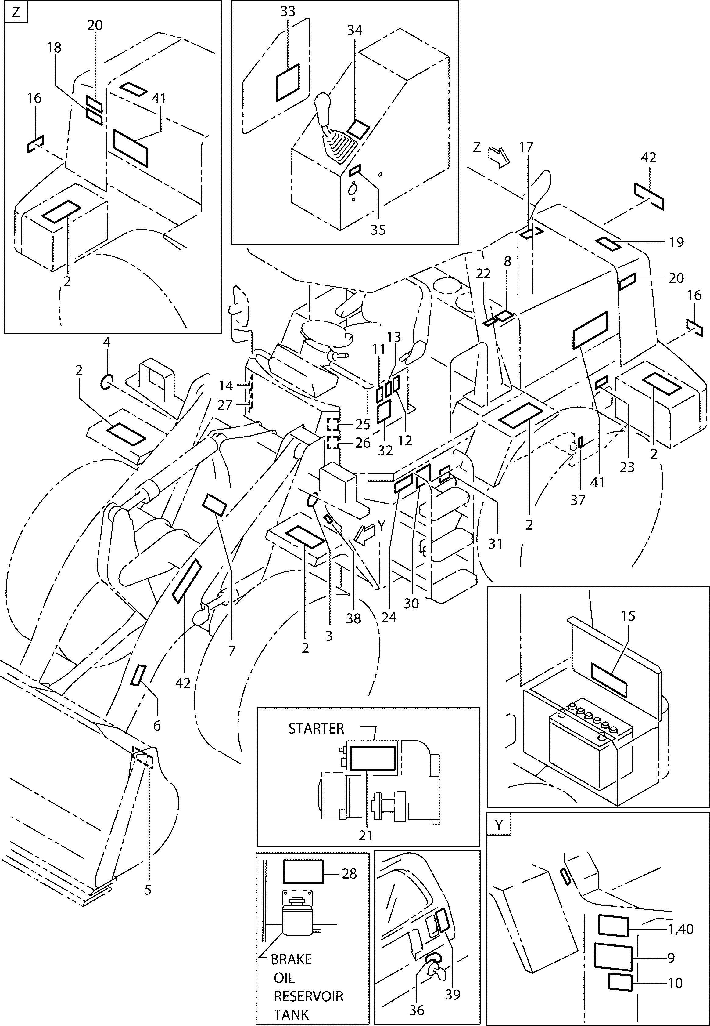 Схема Наклейка(авнинг) HITACHI LX80-7