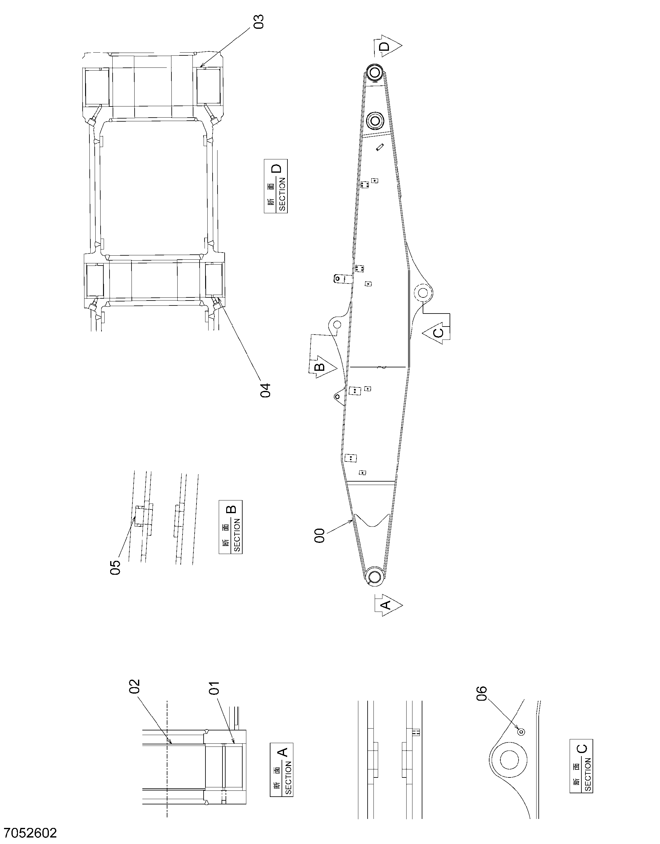 Схема Рукоять в сборе(монстер) HITACHI ZX470H-3