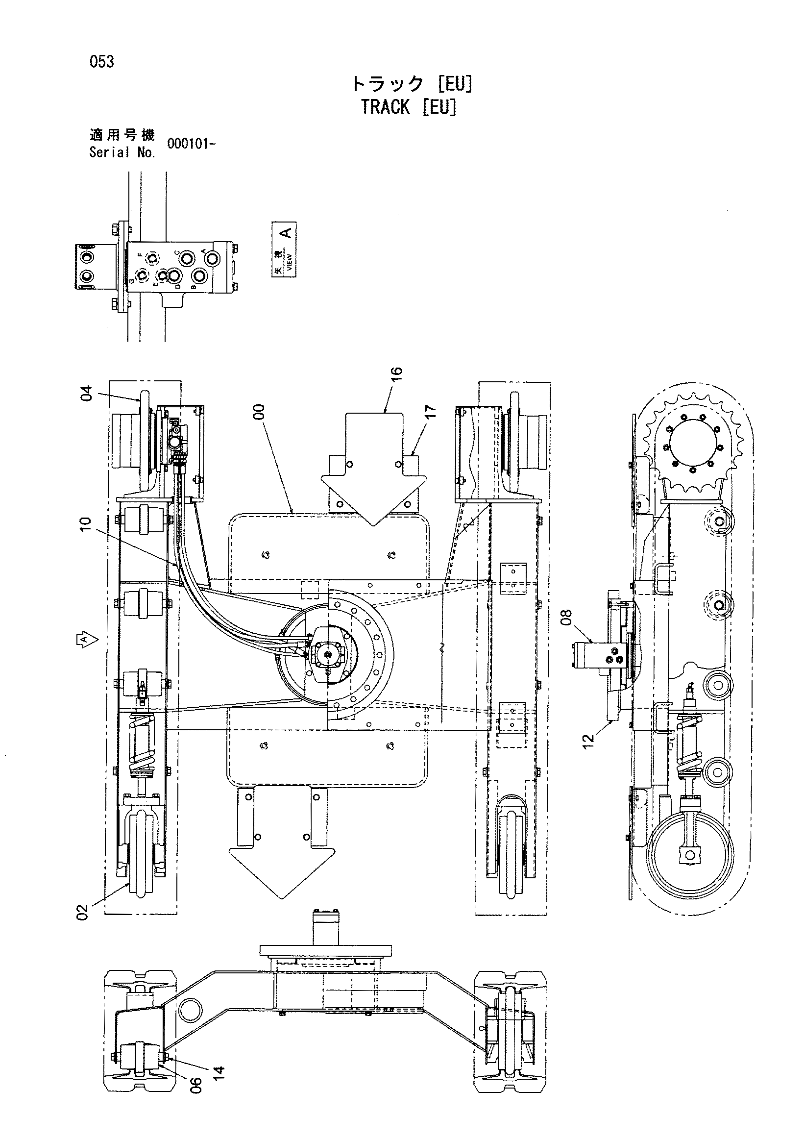 Схема Гусеница [EU] HITACHI HX64B