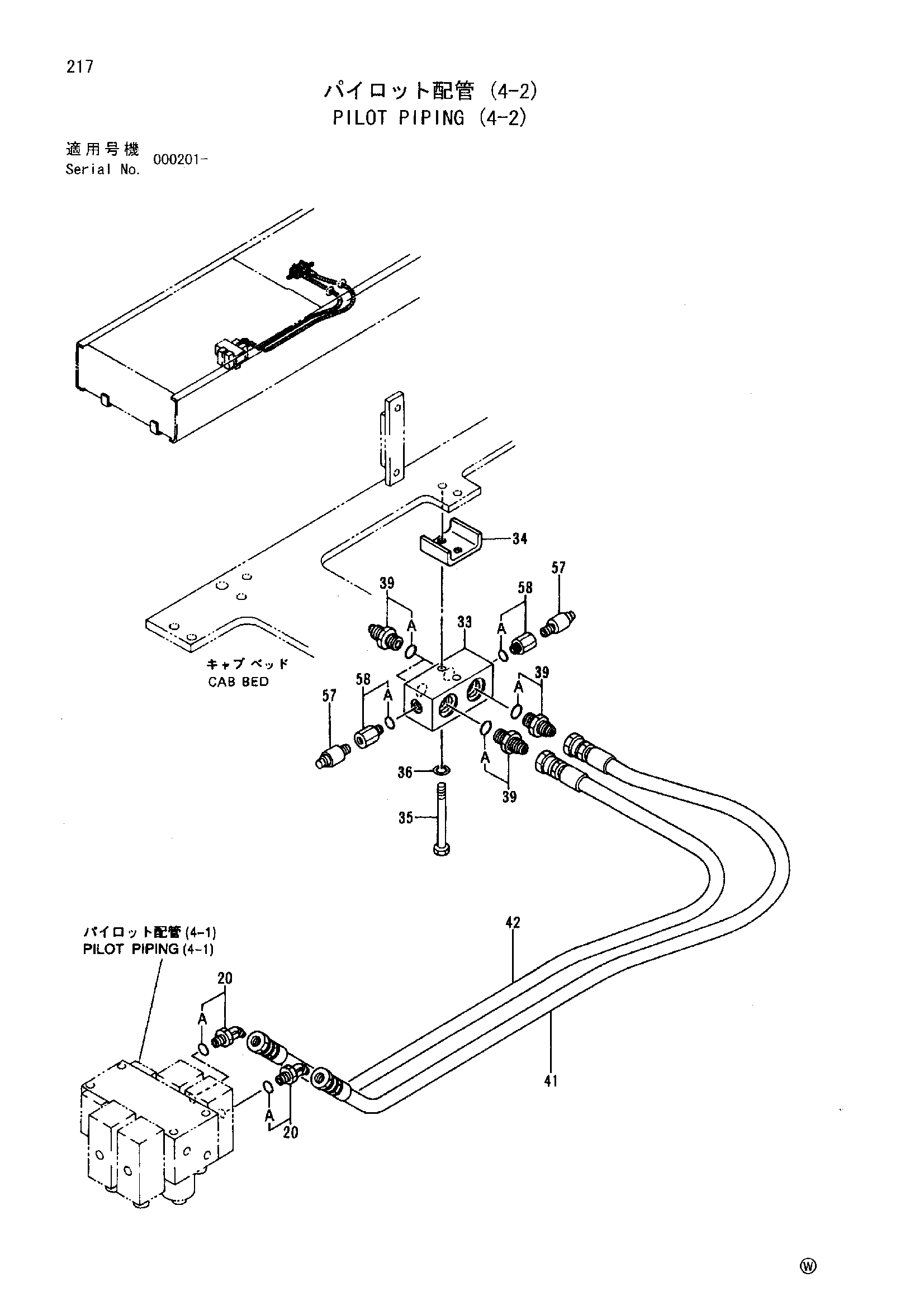 Схема Пилотные гидролинии (4-2) HITACHI SCX400