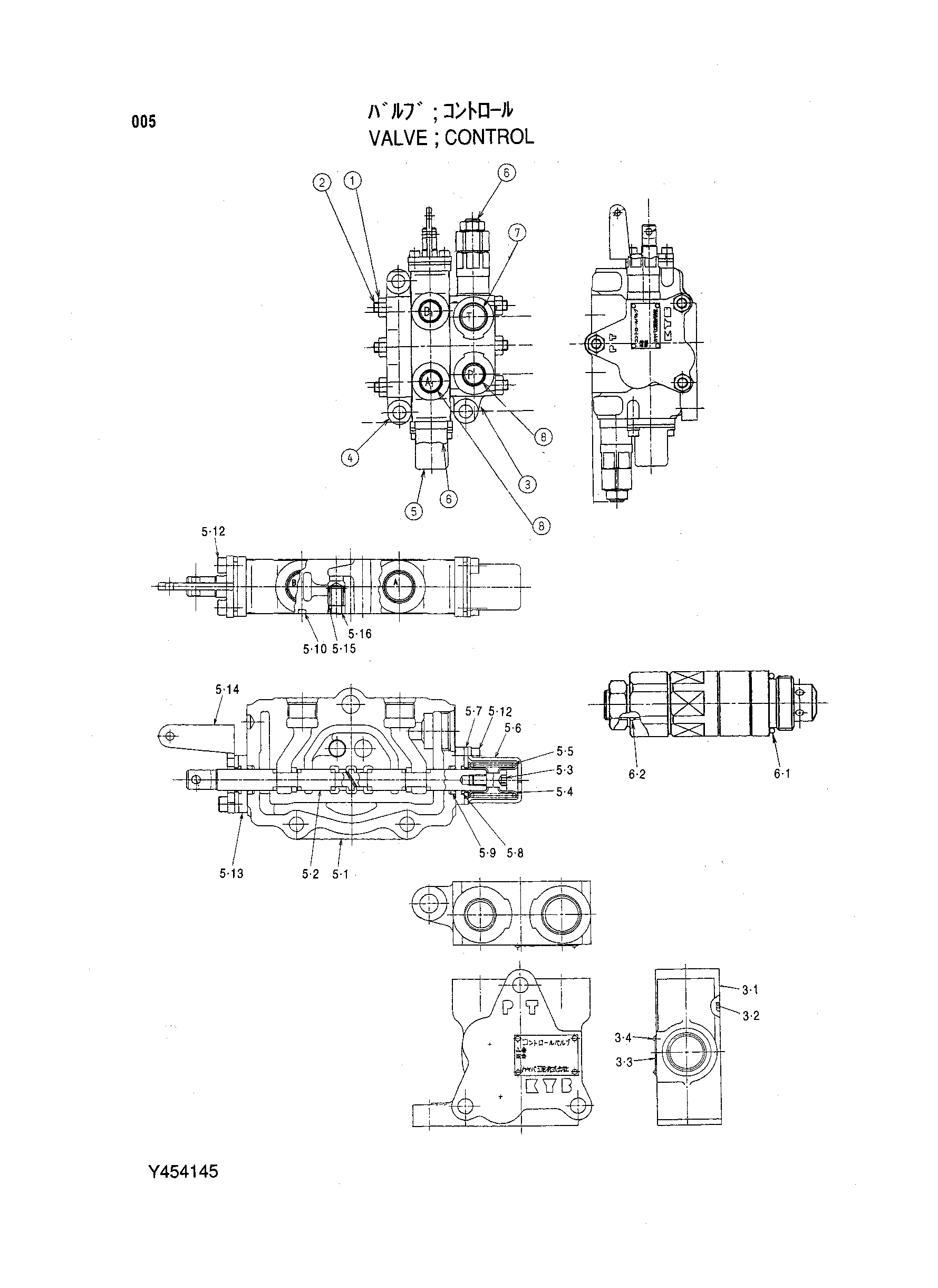 Схема Гидрораспределитель HITACHI CG15D