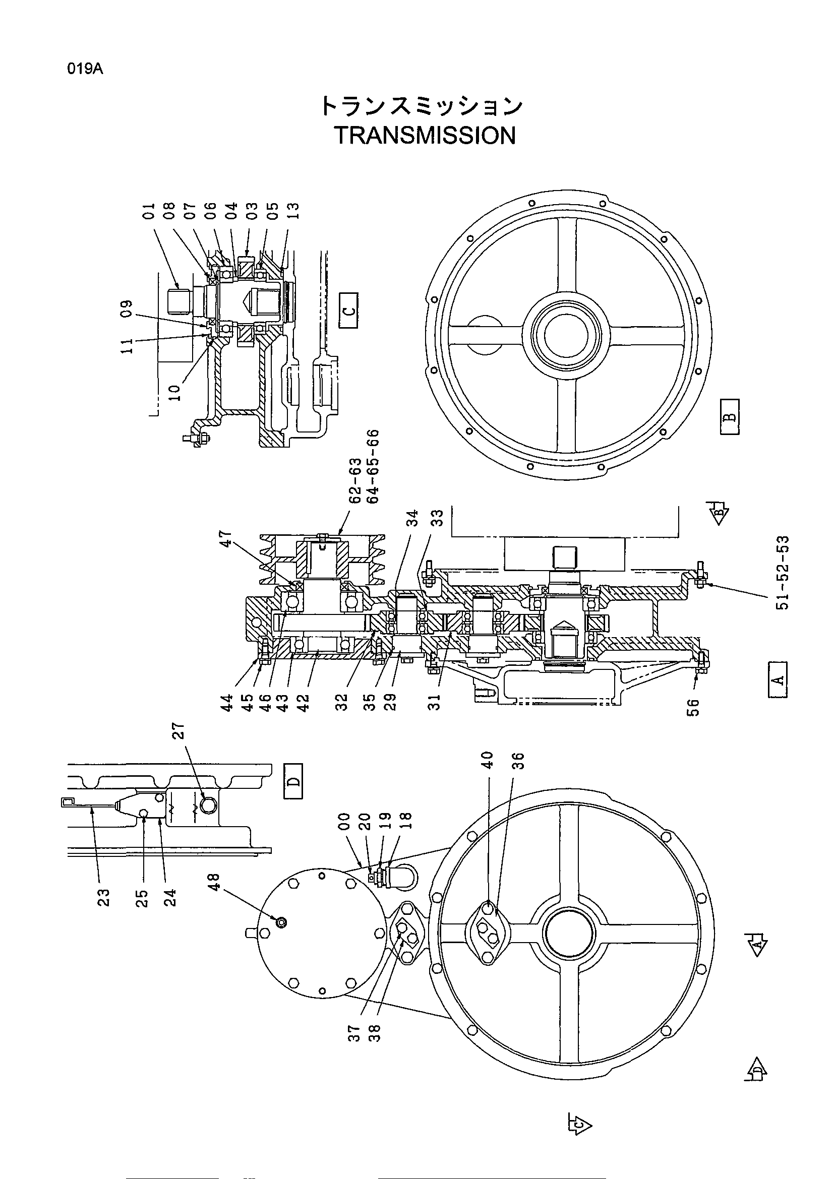 Схема Трансмиссия HITACHI EX200-5 JPN