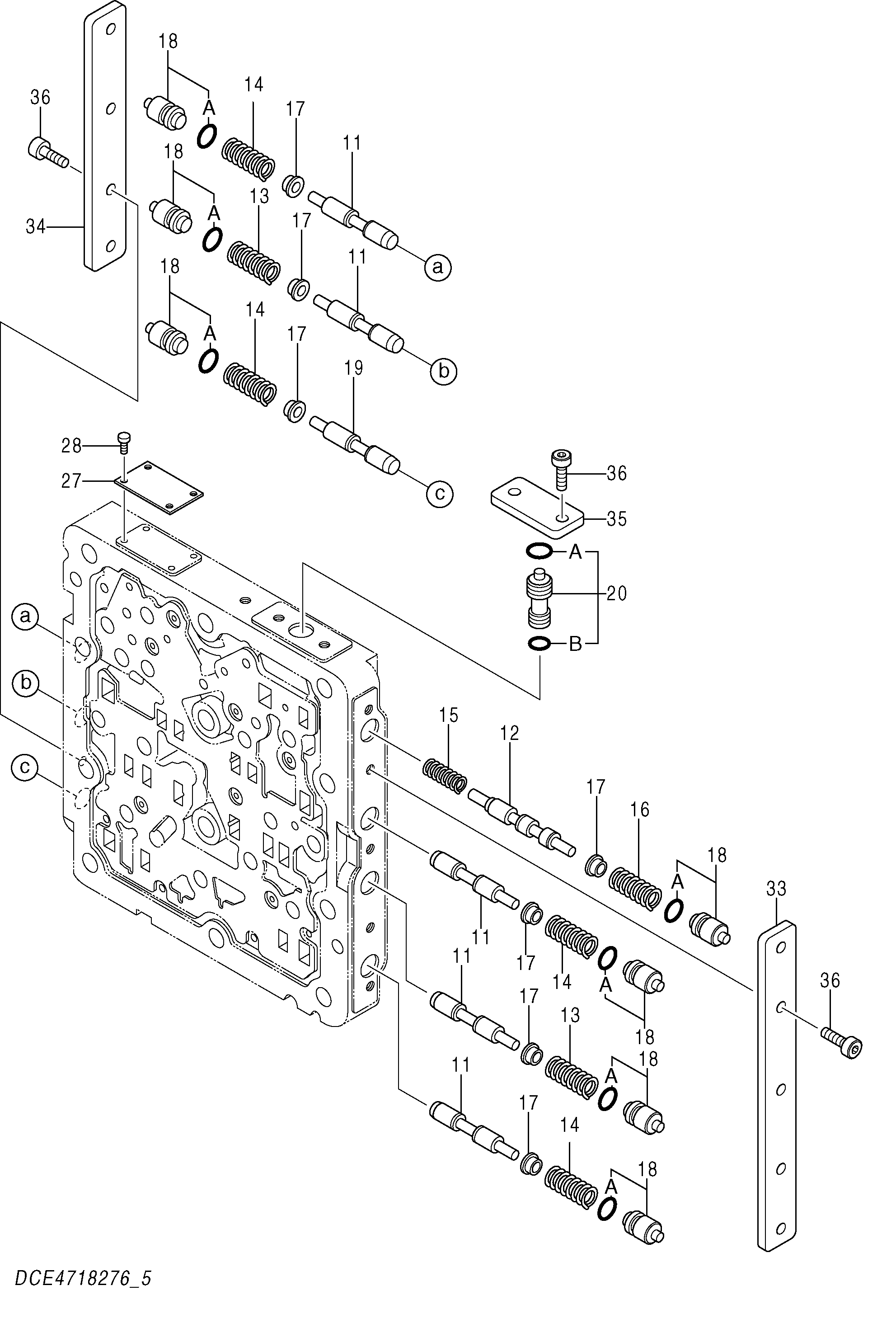 Схема Челночный клапан (5/5) HITACHI ZX850-3F