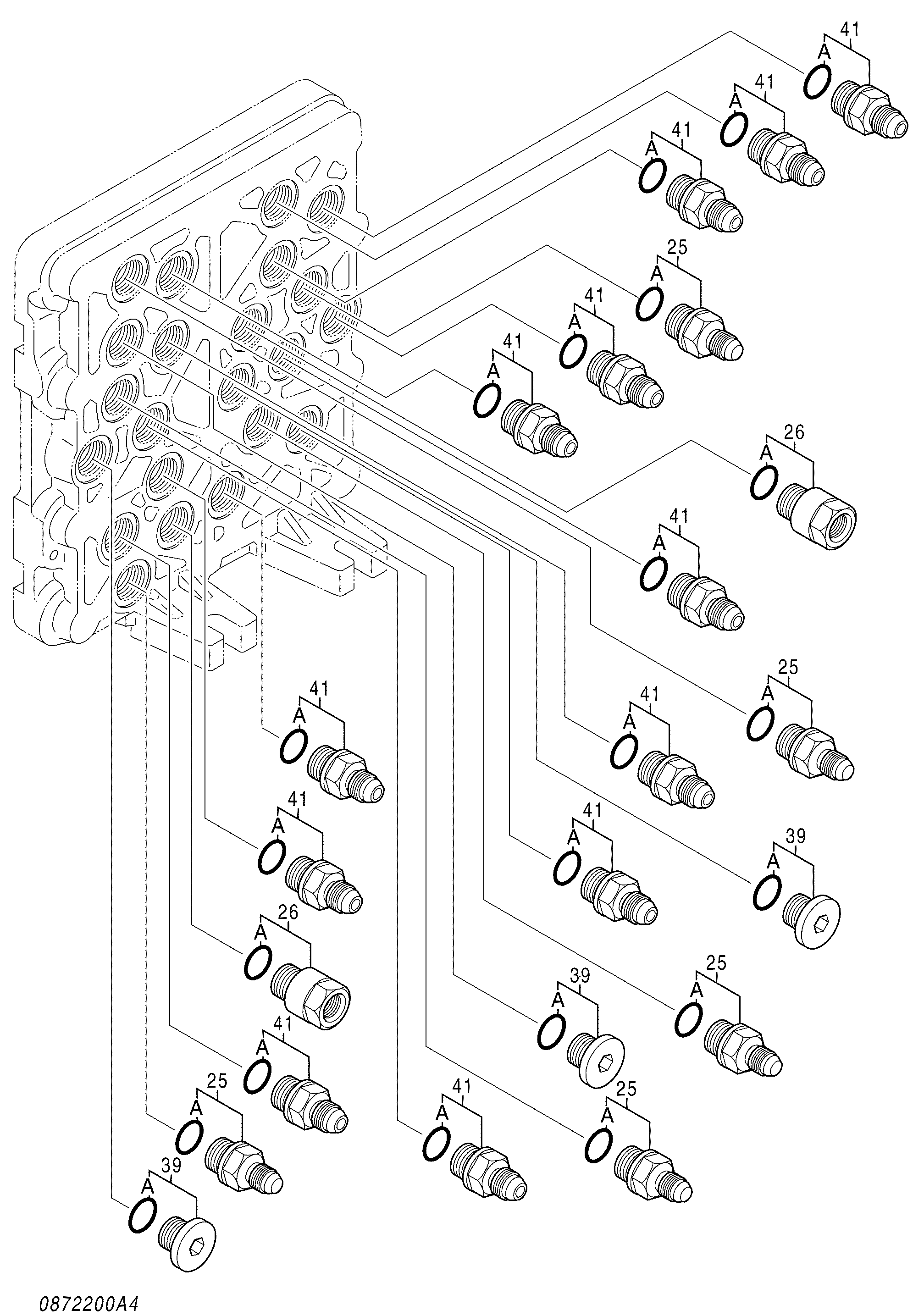 Схема Челночный клапан (4/5) HITACHI ZX240LC-3G