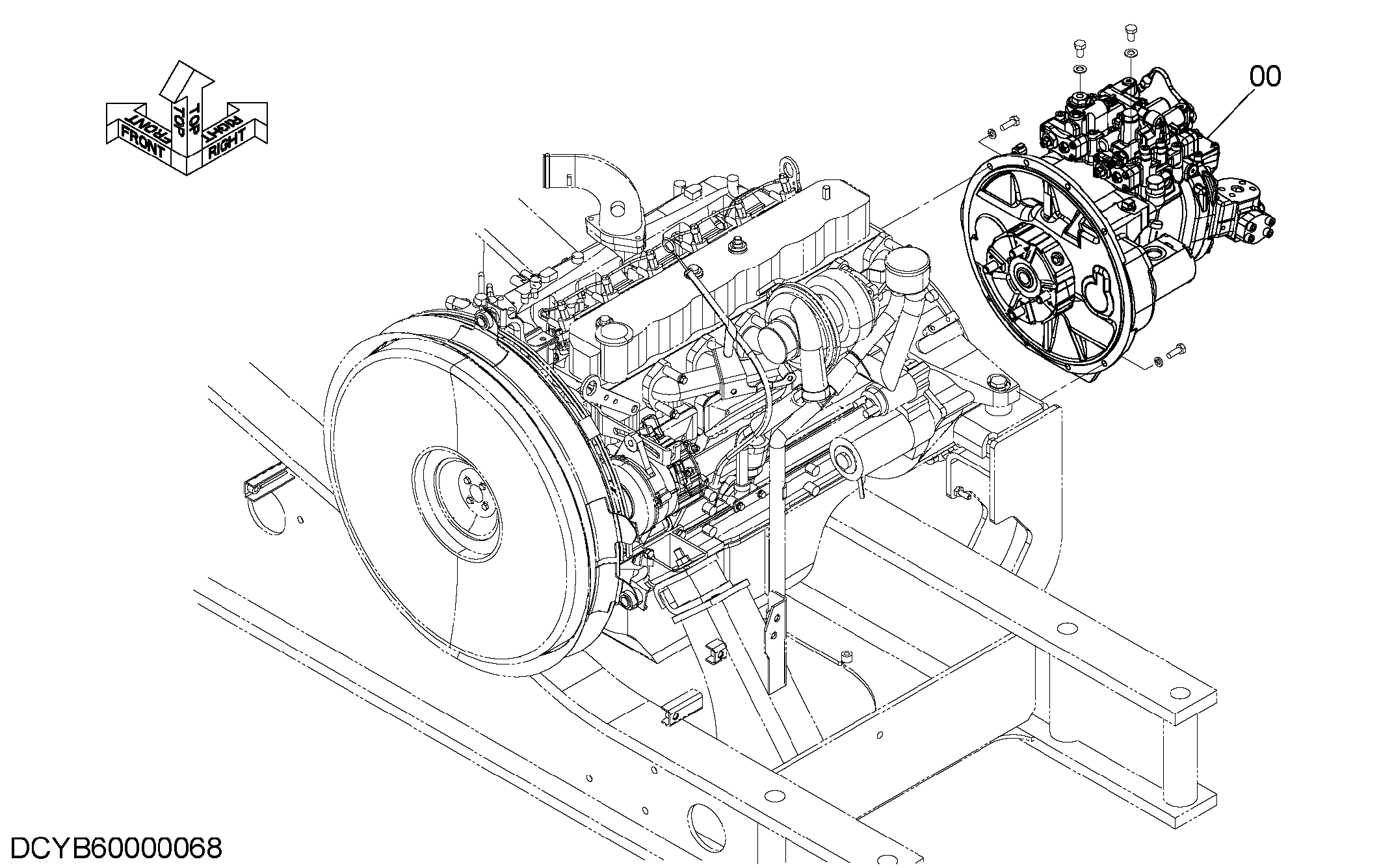 Схема Насосный агрегат HITACHI ZX250K-5G