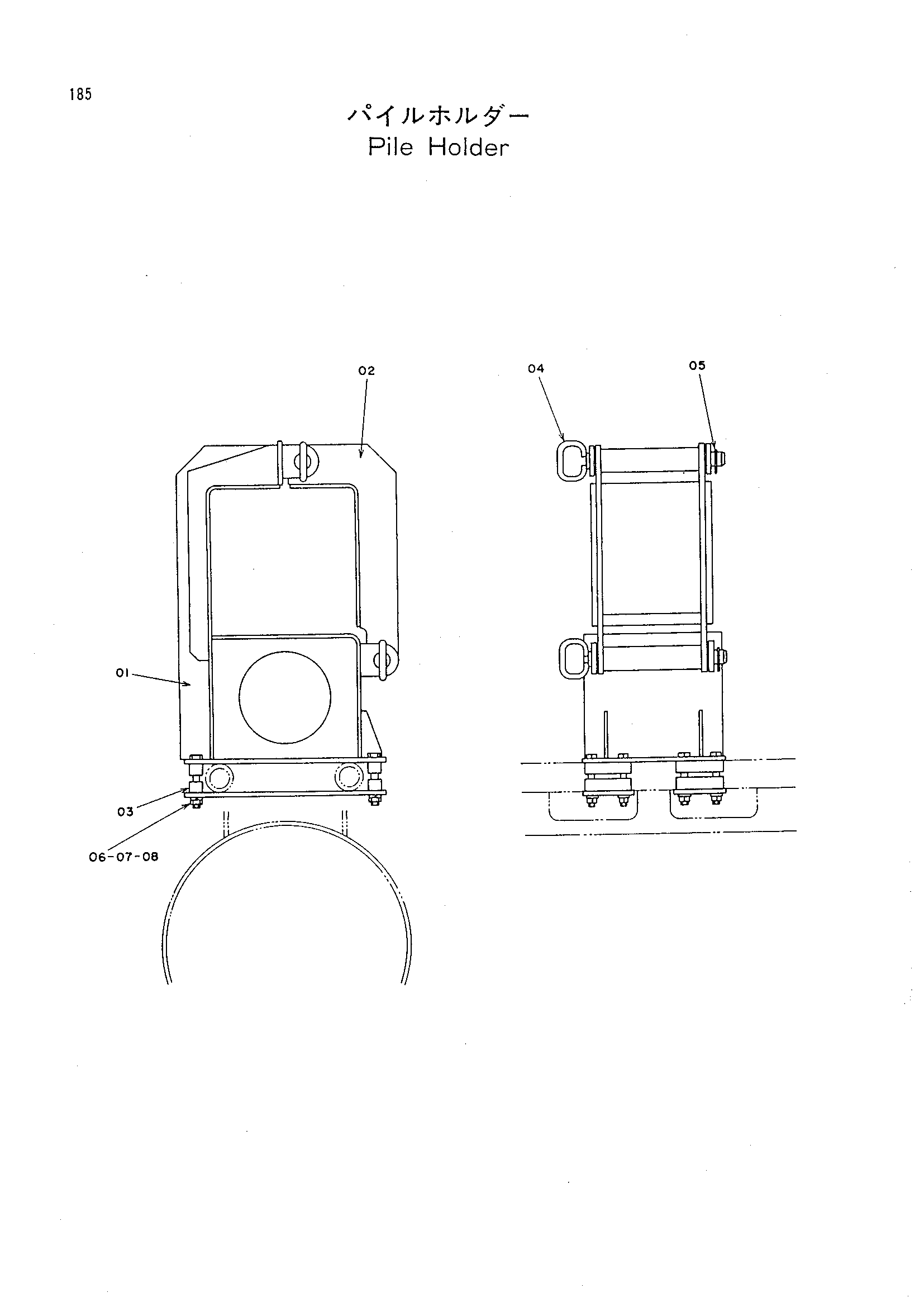 Схема Пиле держатель HITACHI KH180-3