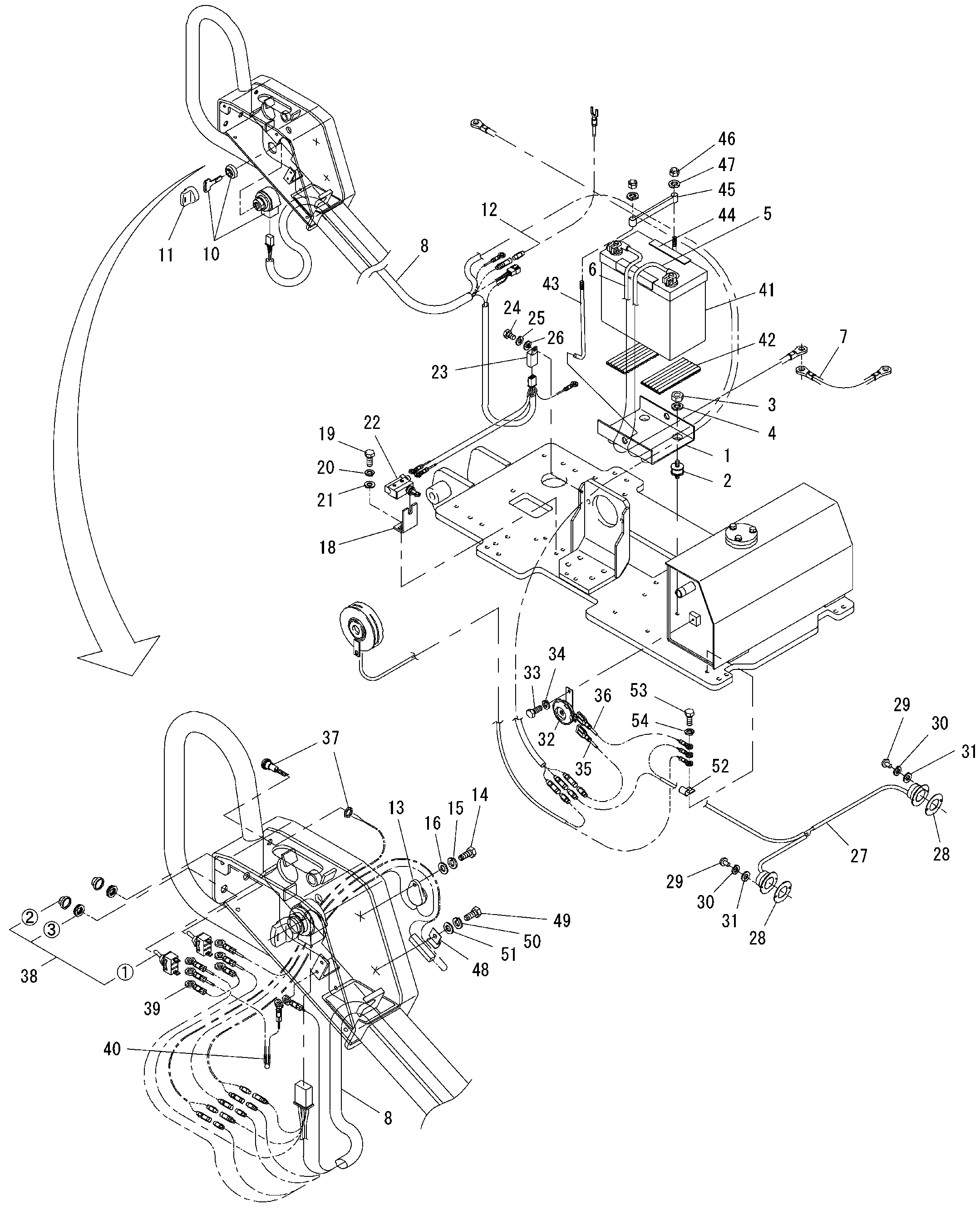 Схема Электрооборудование HITACHI TFR60KDS