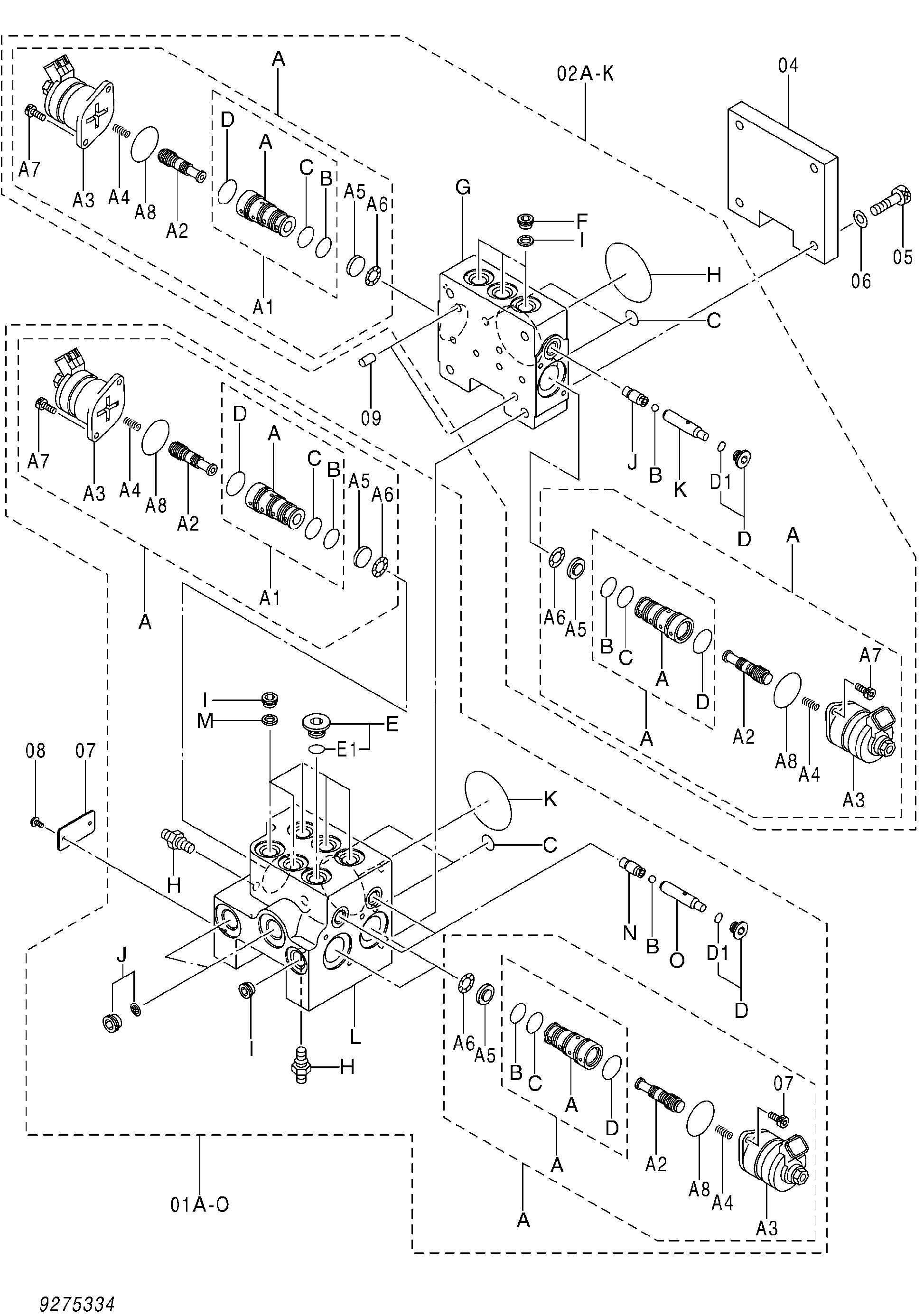 Схема Электромагнитный клапан HITACHI ZX400W-3