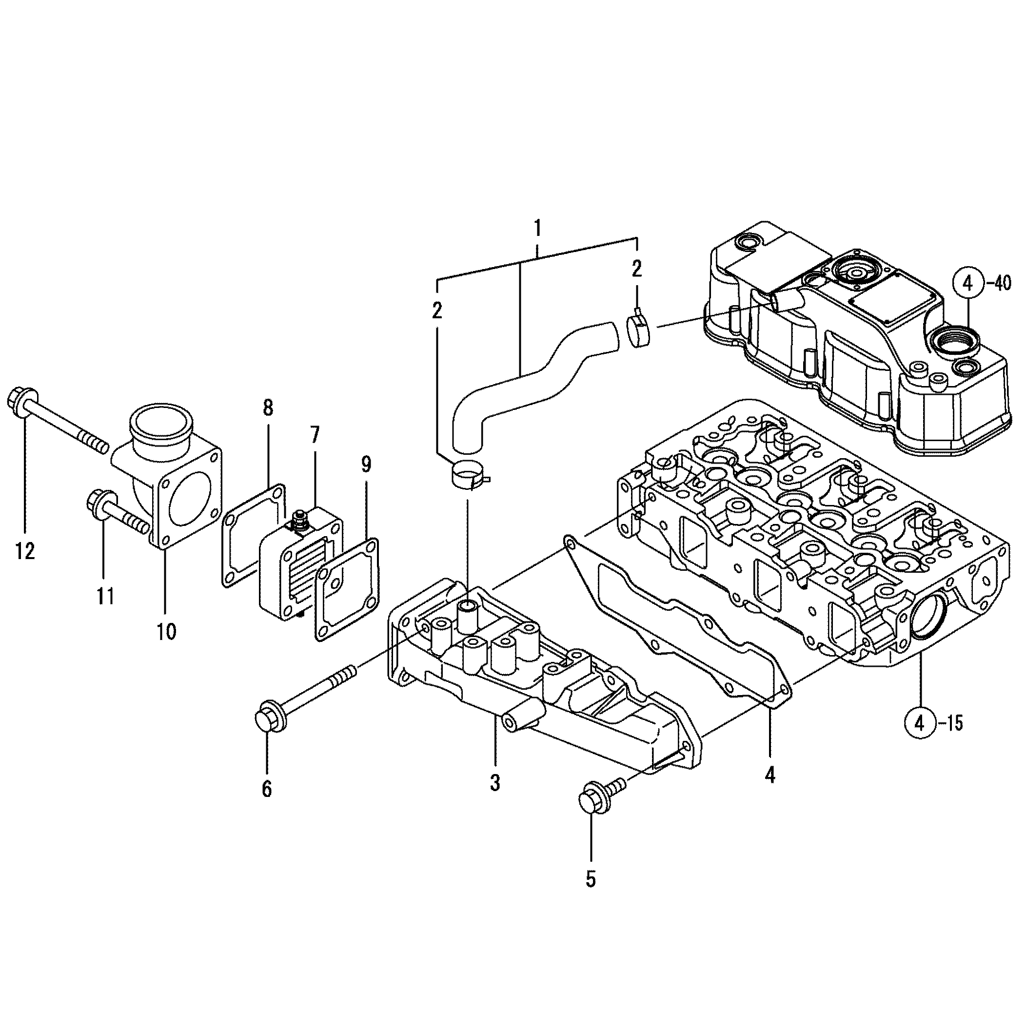 Схема Всасывание коллектор HITACHI ZX27U-3F