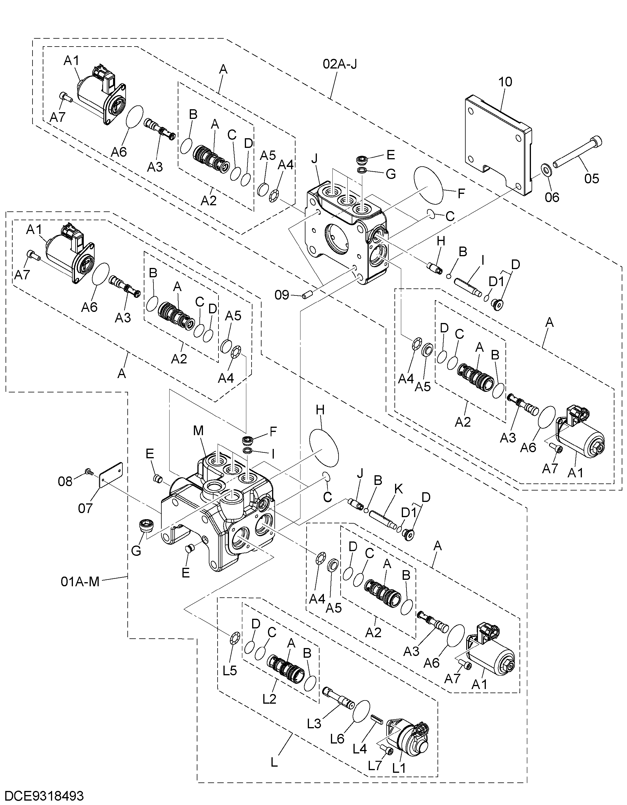 Схема Электромагнитный клапан HITACHI ZX250LC-5B