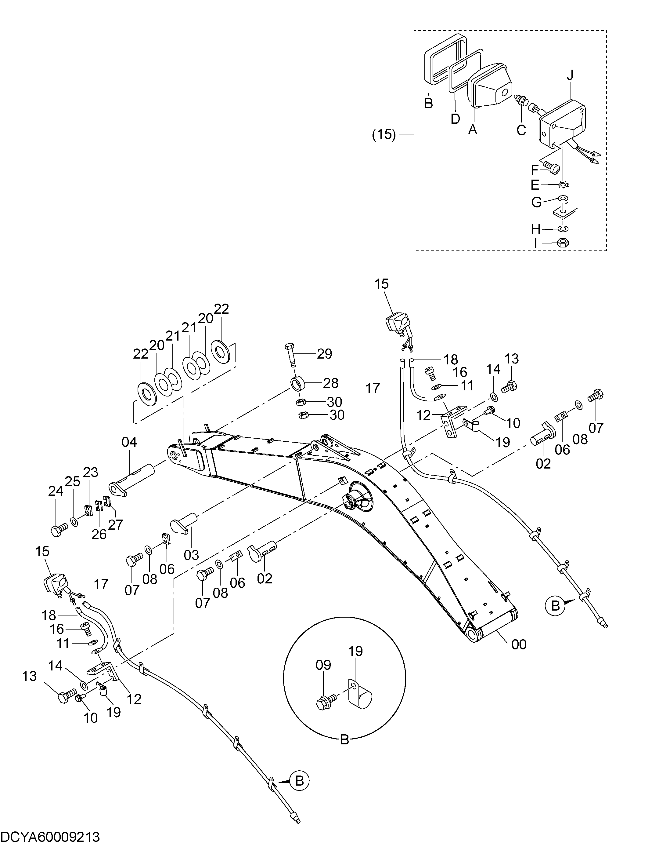 Схема Стрела детали (R стрела 8.4m) HITACHI ZX870LCR-5G