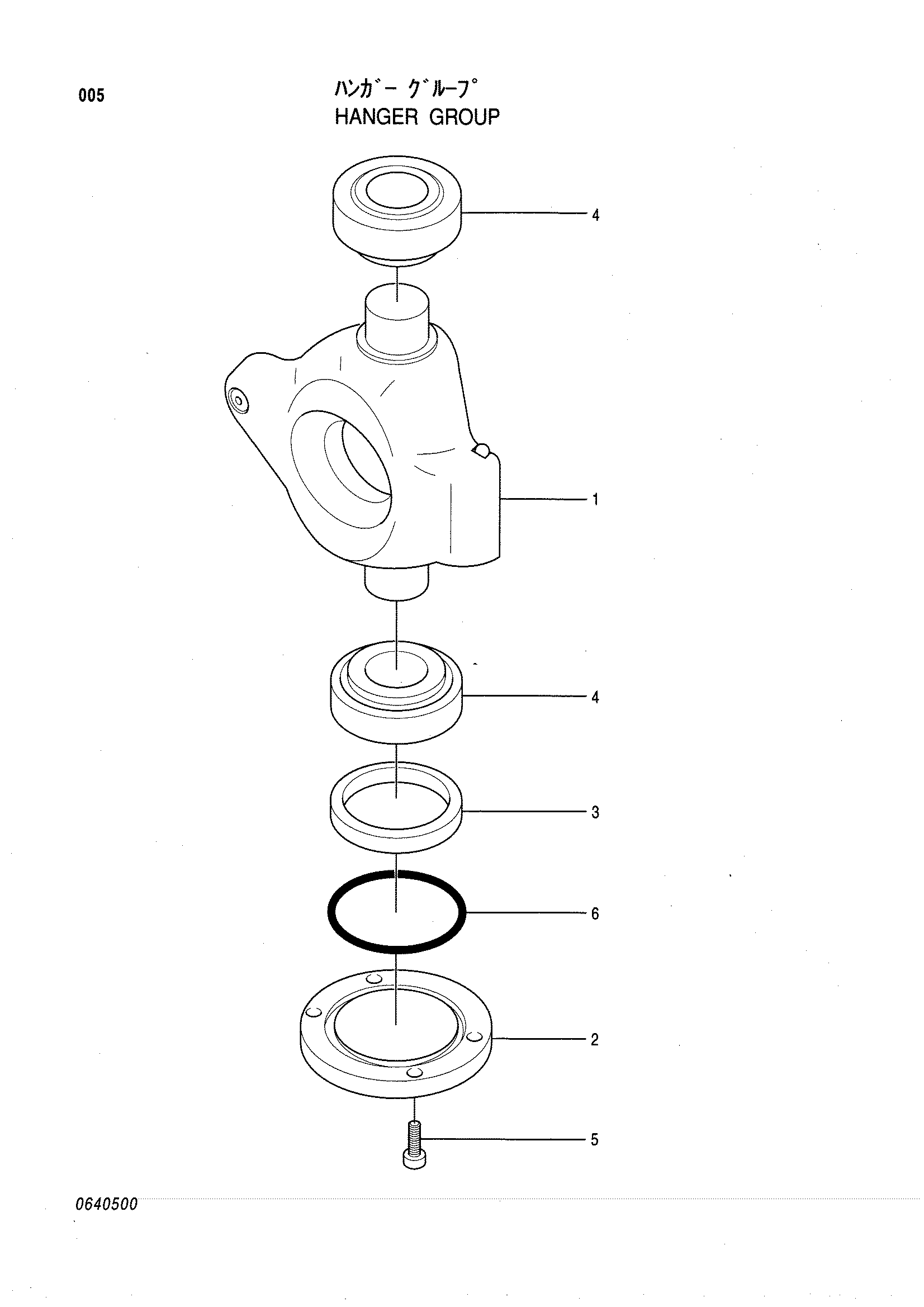 Схема Подвес группа HITACHI EX75UR-5