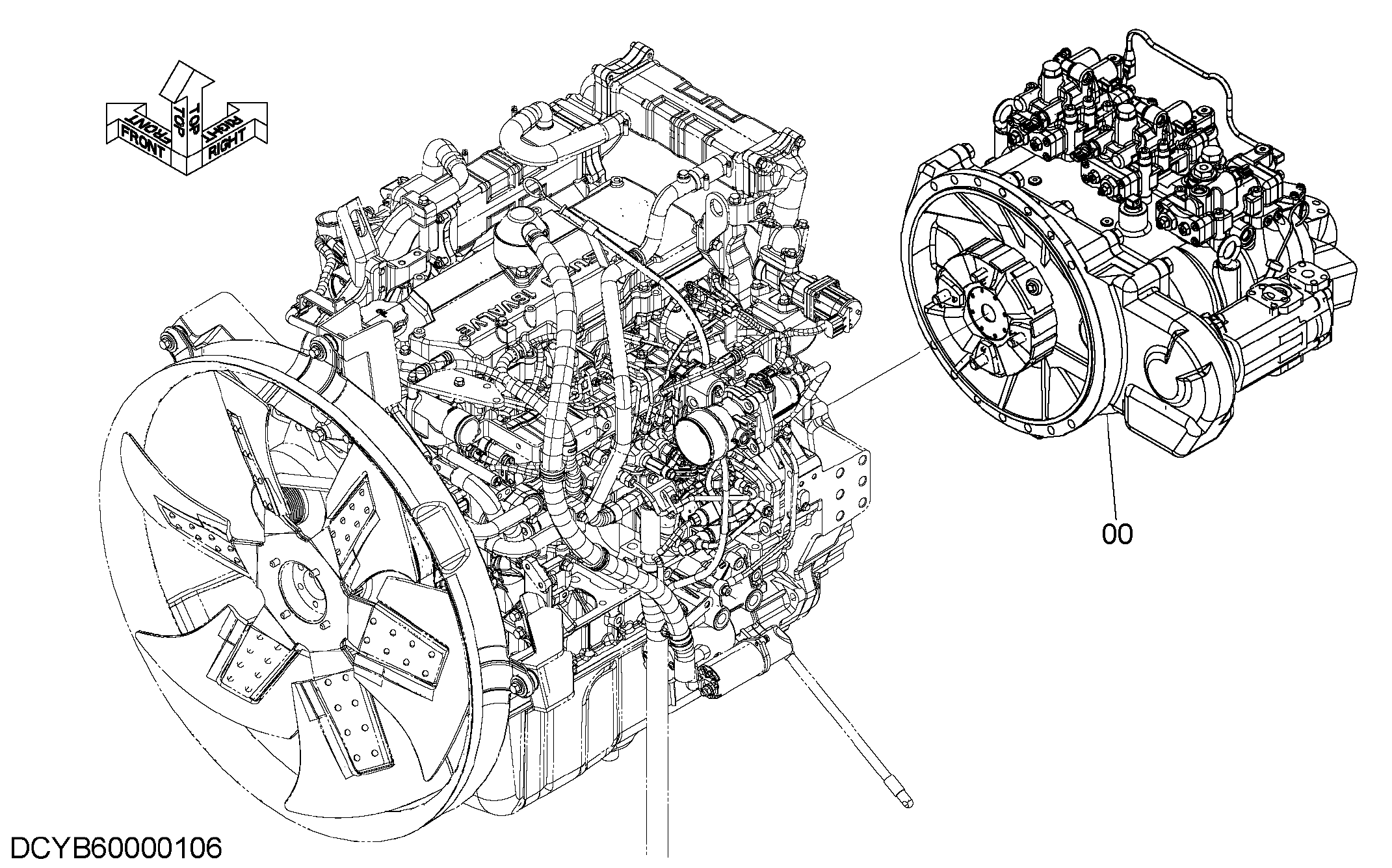 Схема Насосный агрегат HITACHI ZX290LC-5B
