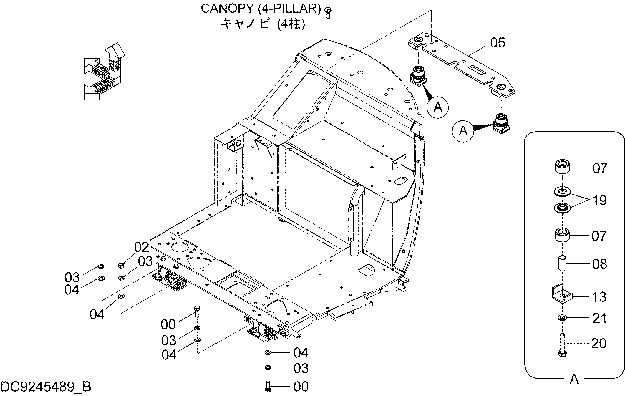 Схема Пол в сборе (1) HITACHI ZX35B
