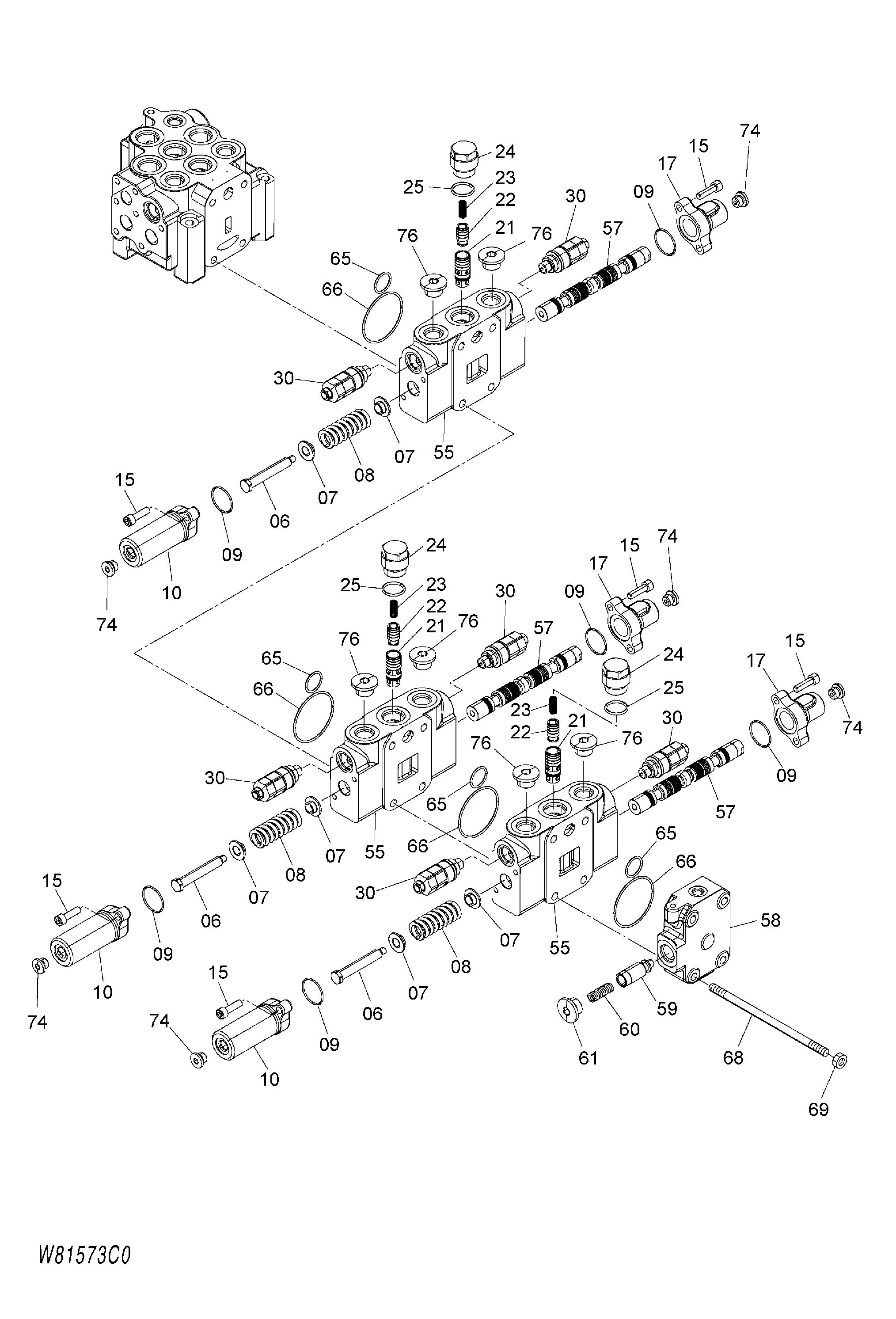 Схема Клапан основной (5SP) (2/2) HITACHI ZW180